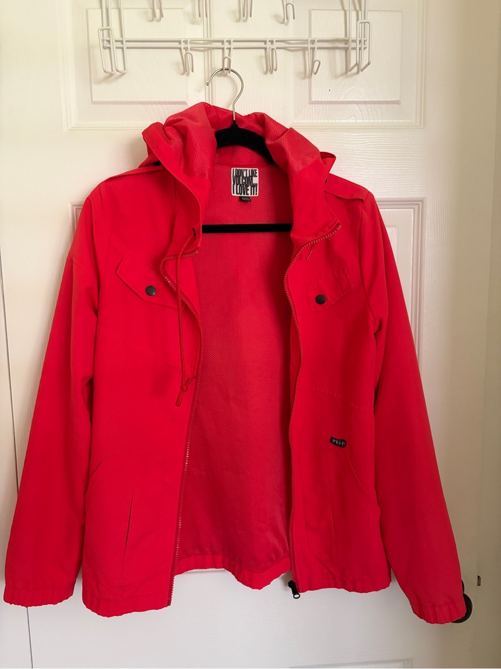 Volcom Red Hooded Jacket